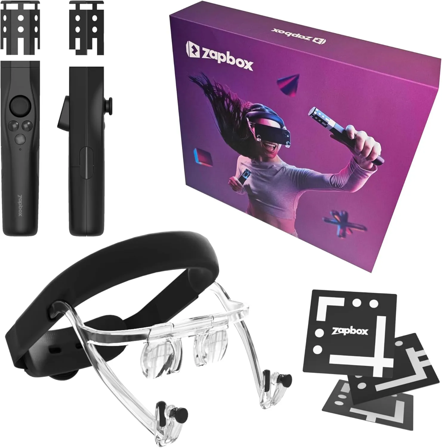 | Zapbox 4 | Next-gen iPhone VR Headset with 2 Motion Controllers, Free Apps, PC VR and Mixed Reality Support | Paint in 3D, Watch Spatial Videos, and More
