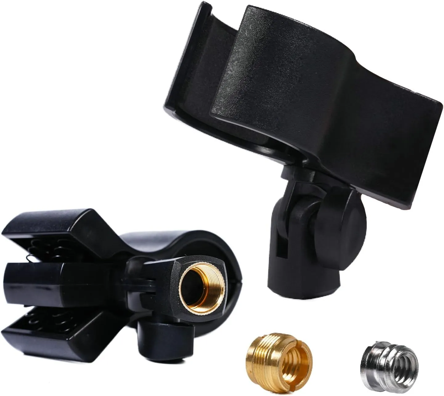 1 Pcs Large Microphone Clip, Mic clip holder is used with microphones between 32 and 60mm in diameter.Suitable for Handheld Microphones and Recording condenser microphone.cordless mics clip