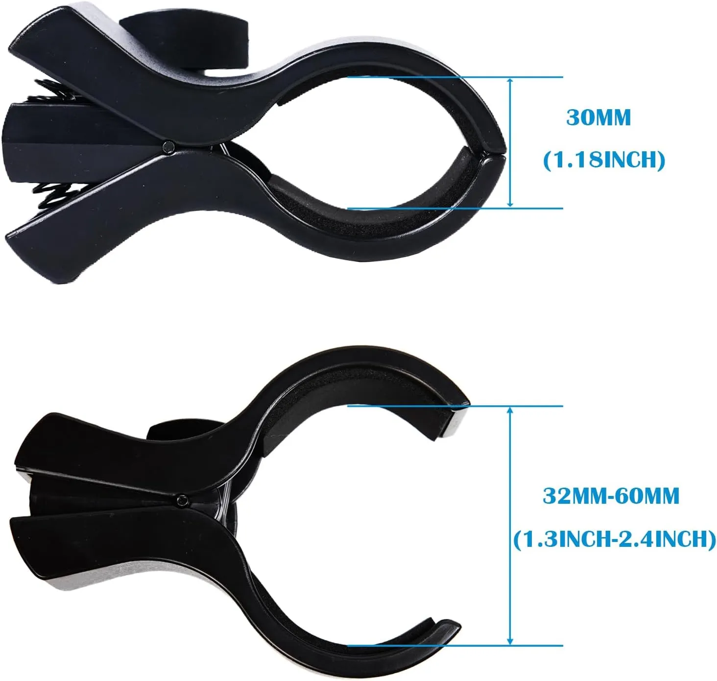 1 Pcs Large Microphone Clip, Mic clip holder is used with microphones between 32 and 60mm in diameter.Suitable for Handheld Microphones and Recording condenser microphone.cordless mics clip