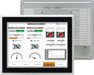 10.4-Inch Industrial Touch Screen Monitor, Ratio 4:3 Embedded PCAP Touchscreen Monitors | 10-Point Touch | No Drive, Plug and Play | IP65 Front | HD-MI VGA USB Port