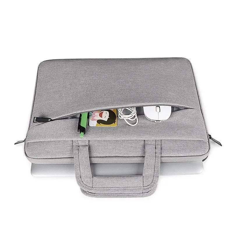 13.3 Inch Multi-compartment Waterproof Laptop Briefcase with Storage Sleeve
