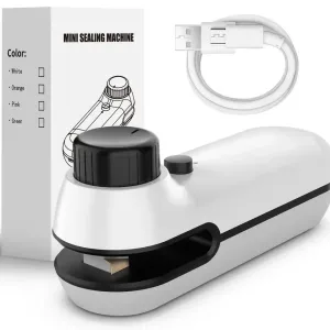2 in 1 Rechargeable Mini Heat Sealer for Plastic Bags Usb Powered