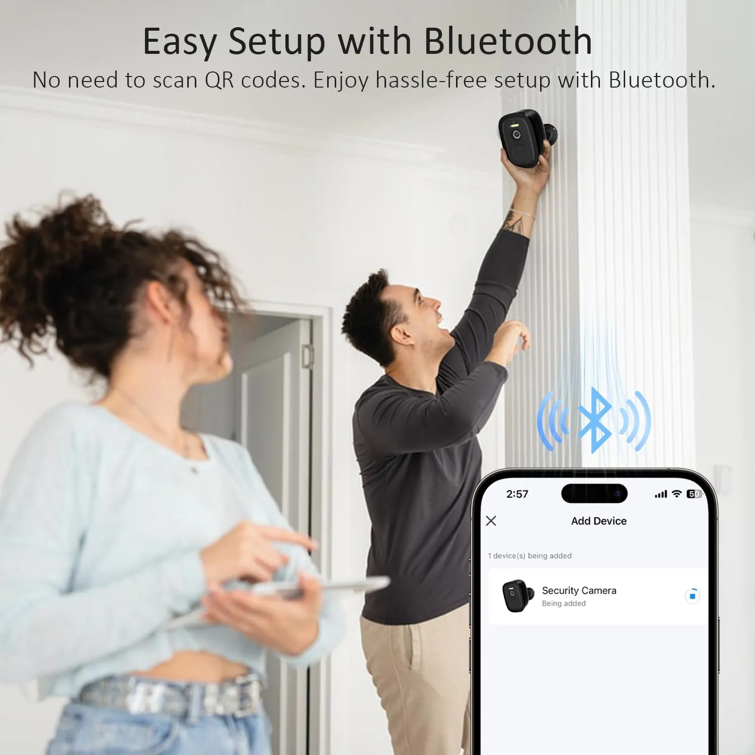 2.4G/5G WiFi Security Cameras Wireless Outdoor, 2K Home Security Camera with AI Motion Detection, Color Night Vision, IP66 Waterproof, 2-Way Audio, Siren, SD/Cloud, Works w/Alexa&Google Assistant