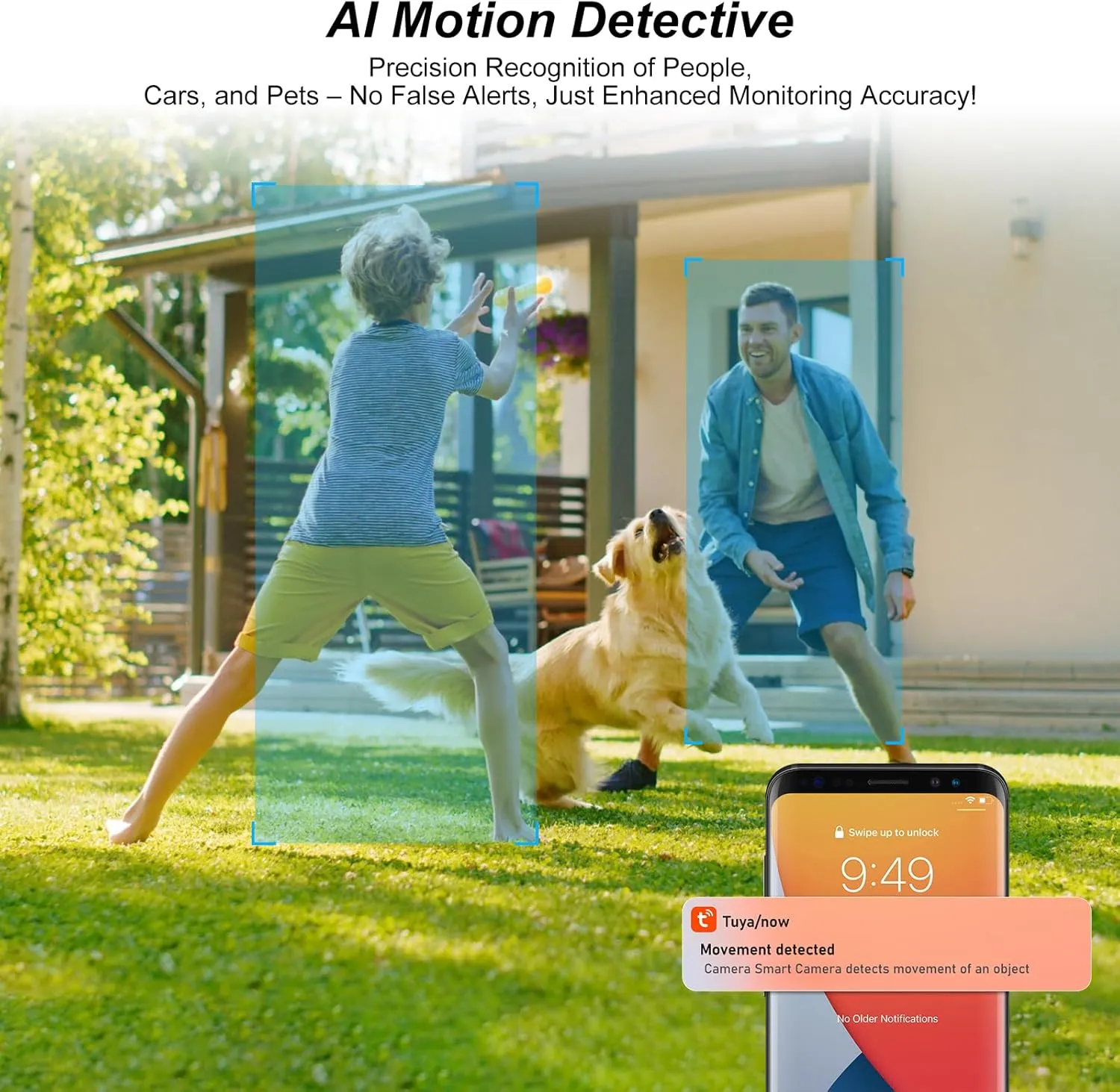 2K Solar Camera Outdoor Wireless-5/2.4Ghz WiFi Cameras for Home Security, AI Motion Detection, Color Night Vision, SD Card/Cloud Storage, Waterproof, Compatible with Alexa/Google Home (4 Cameras)