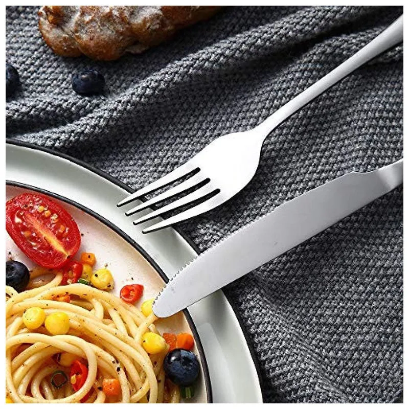 2X Cutlery Drawer Organizers And 24-Piece Cutlery Set