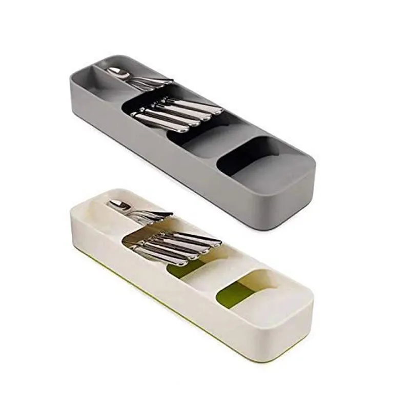 2X Cutlery Drawer Organizers And 24-Piece Cutlery Set