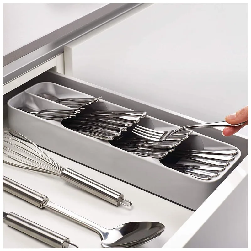 2X Cutlery Drawer Organizers And 24-Piece Cutlery Set