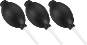 3Pack Dust Ball Air Blower - Equipment Cleaning Rubber Remove Dust & Transfer Liquid, Apply to Computer/Camera Lens/Plants (5.79 x 2.09 Inches, Black)