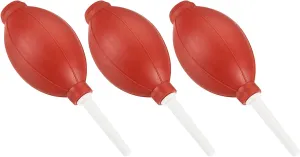 3Pack Dust Ball Air Blower - Equipment Cleaning Rubber Remove Dust & Transfer Liquid, Apply to Computer/Camera Lens/Plants(5.79 x 2.09 Inches, Red)