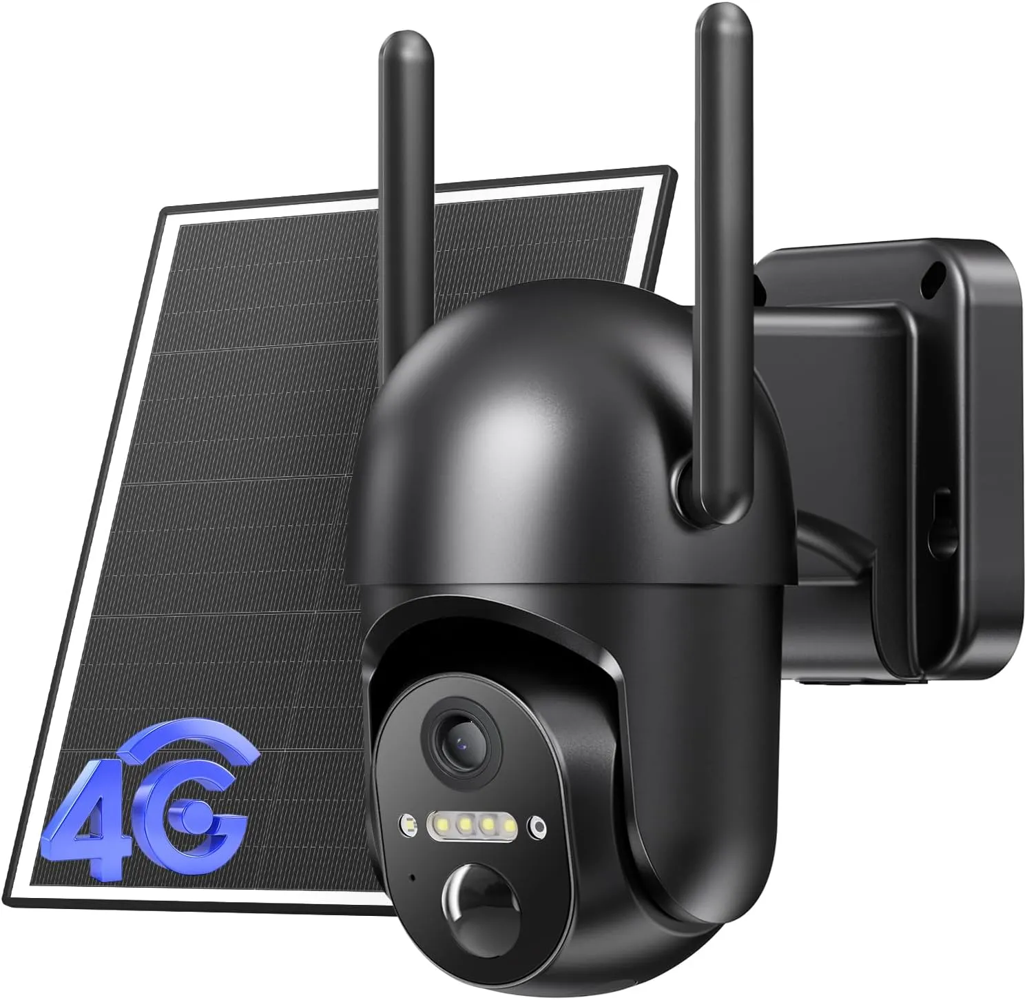 4G LTE Cellular Security Camera Outdoor Wireless, No WiFi Needed Solar Powered Camera, 2K Color Night Vision, 360 Live Video, PIR Motion Alerts, Two-Way Audio