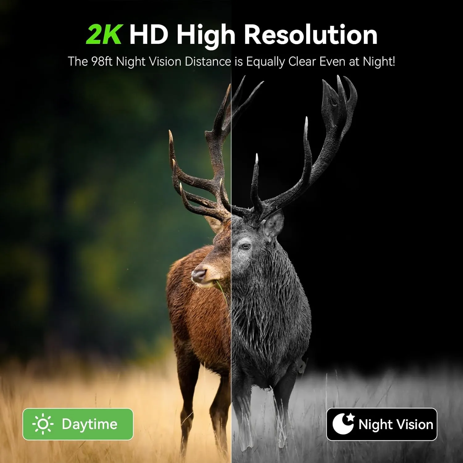 4G LTE Cellular Trail Camera,12X Hybrid Zoom Game Camera with 2K View Live Video,360Full Cover Security Camera with Motion Activated,Built-in SIM Card,Solar Powered,IP65 Waterproof