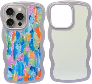 5PCS Sublimation Blank Phone Case Cover Blank Printable Phone Case Compatible with iPhone 15 Pro, 6.1-Inch, DIY Customize Heat Press Rubber Protective Case   Insert Matte Wholesale Pack Purple
