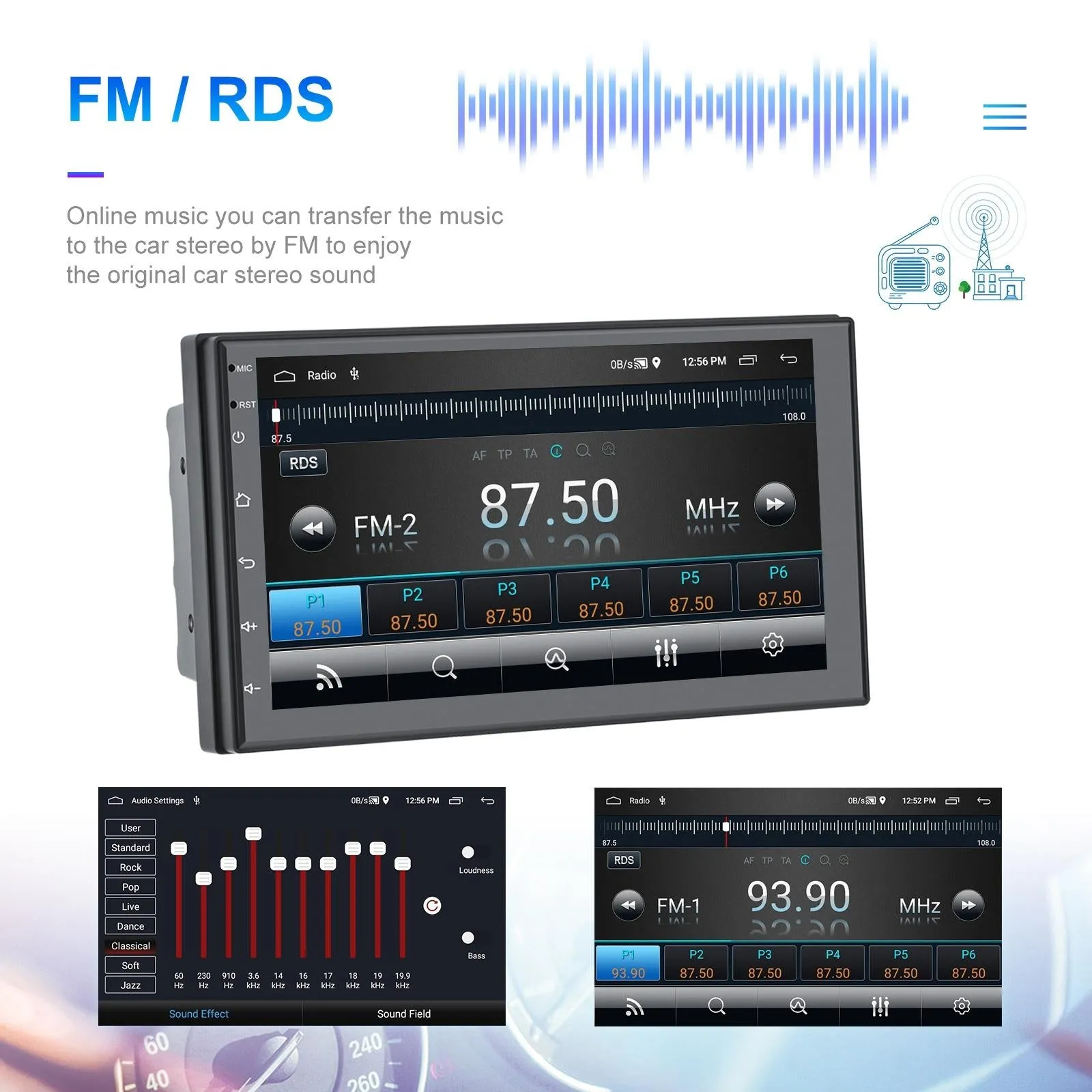 7 Inch Android 11 Carplay Navigation Player - 2   32G