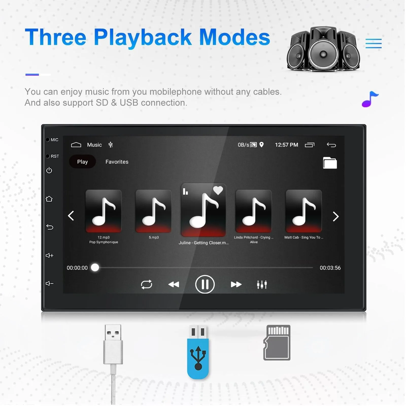 7 Inch Android 11 Carplay Navigation Player - 2   32G