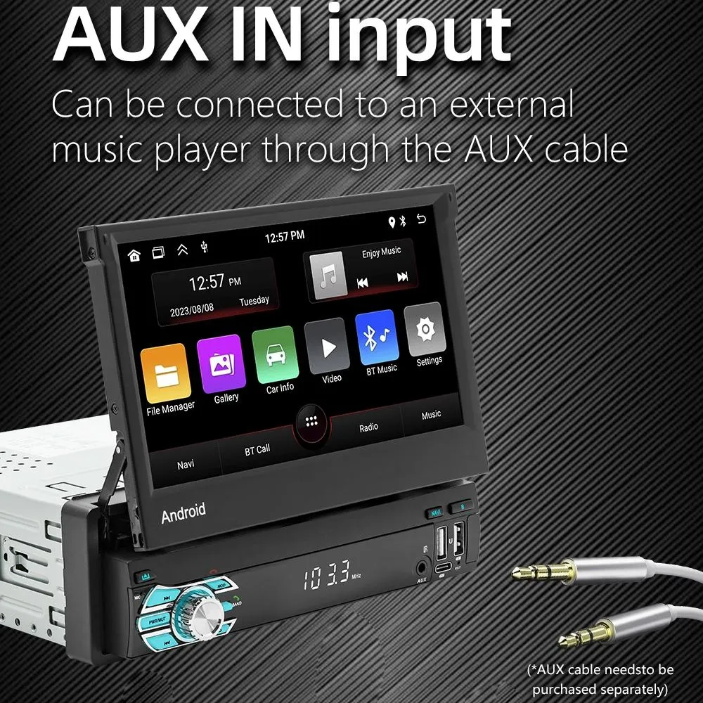 7 Inch Android Car Gps Navigation Bluetooth Stereo Radio Mirror Link Fm Wifi