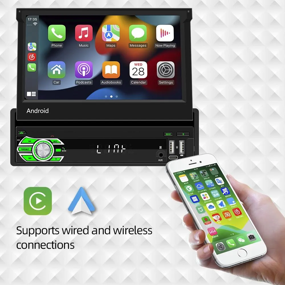 7 Inch Android Car Gps Navigation Bluetooth Stereo Radio Mirror Link Fm Wifi