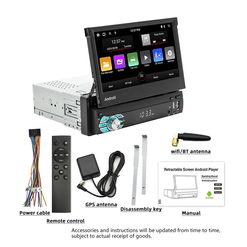 7 Inch Android Car Gps Navigation Bluetooth Stereo Radio Mirror Link Fm Wifi