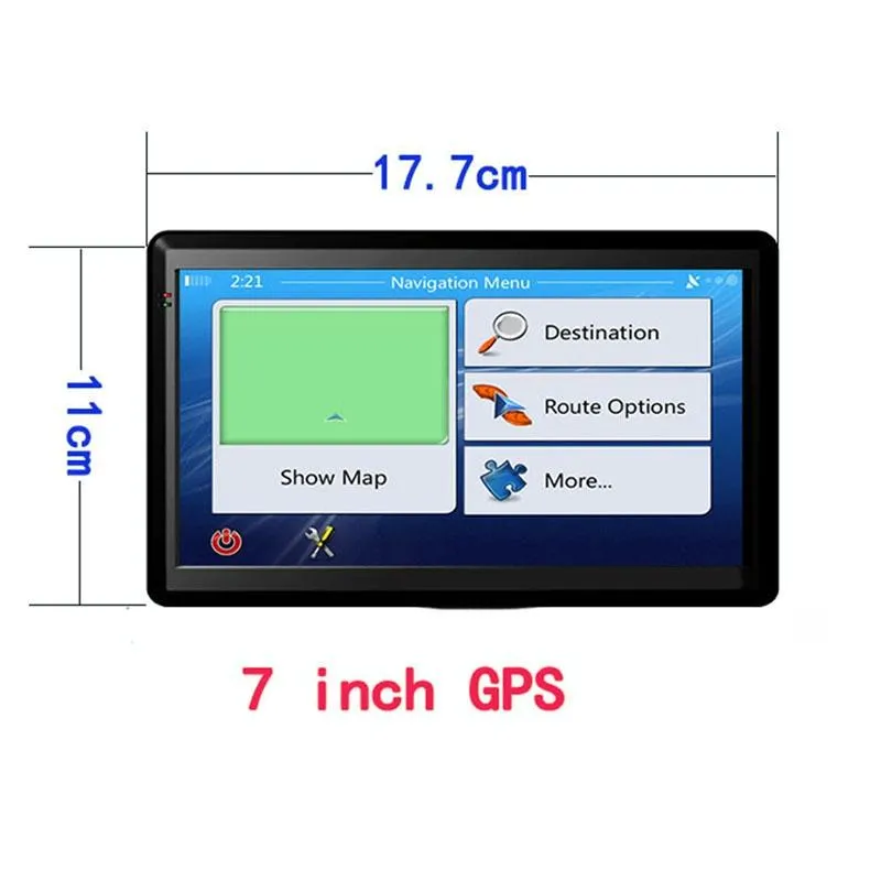 7 Inch Car Gps Navigator 8G   128M Resistive Screen Middle East Map Fm / Tf Card Support