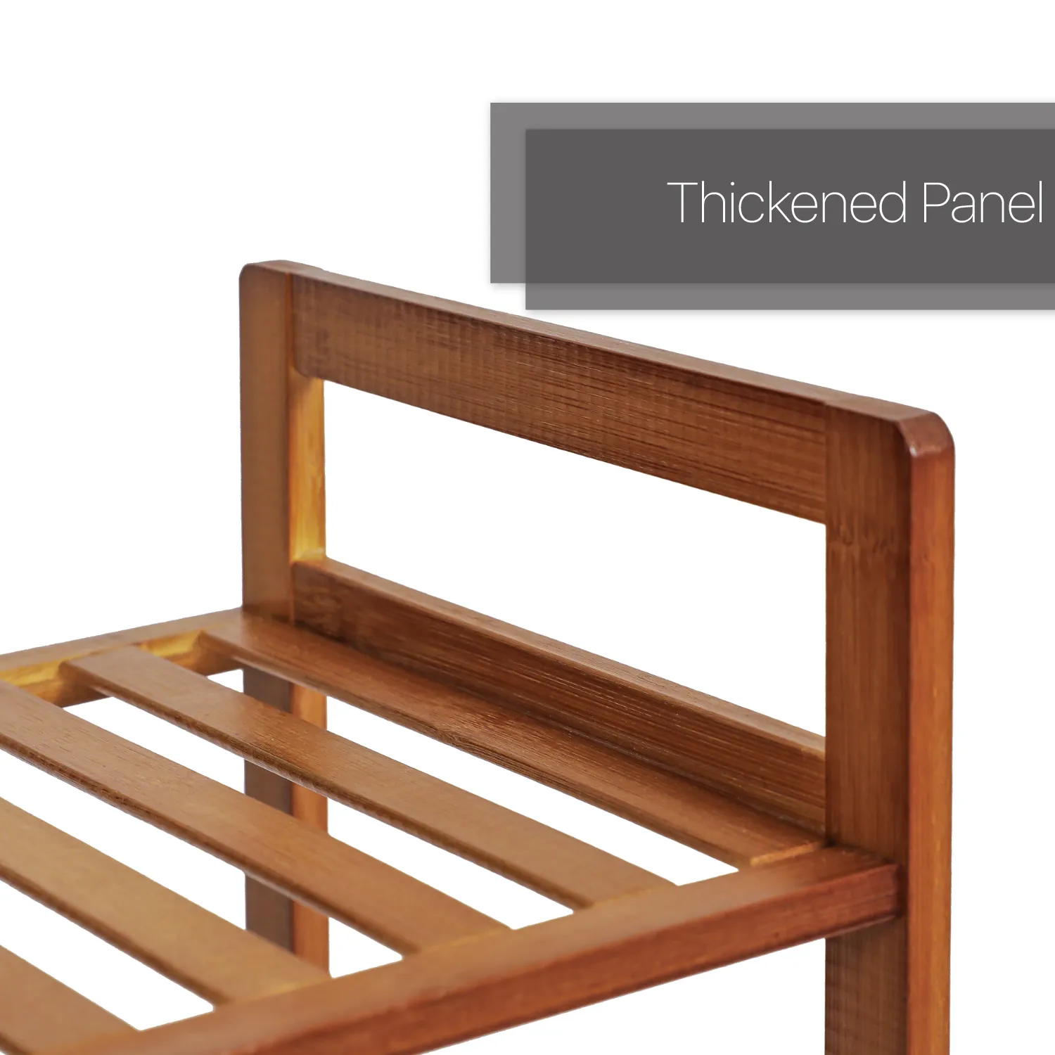 Adjustable Shoe Rack Entryway Shelf Organizer - 4 Tier - Brown