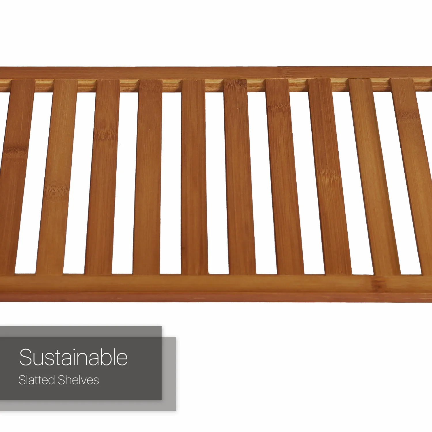 Adjustable Shoe Rack Entryway Shelf Organizer - 4 Tier - Brown