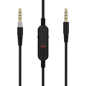 Alitutumao Replacement HyperX Cloud Audio Aux Cable Cord Wire with Inline Mute & Volume Control Compatible with HyperX Cloud Mix Cloud Alpha (No Inline Mic, 5.9FT)