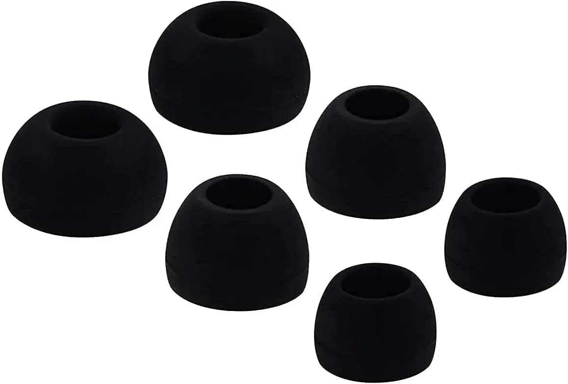 ALXCD Ear Tips Compatible with JBL Endurance Race Sport Earbuds, 6 Pairs S/M/L Sizes Replacement Soft Silicone Earbud Tips Eartips, Compatible with JBL Endurance Race, Black