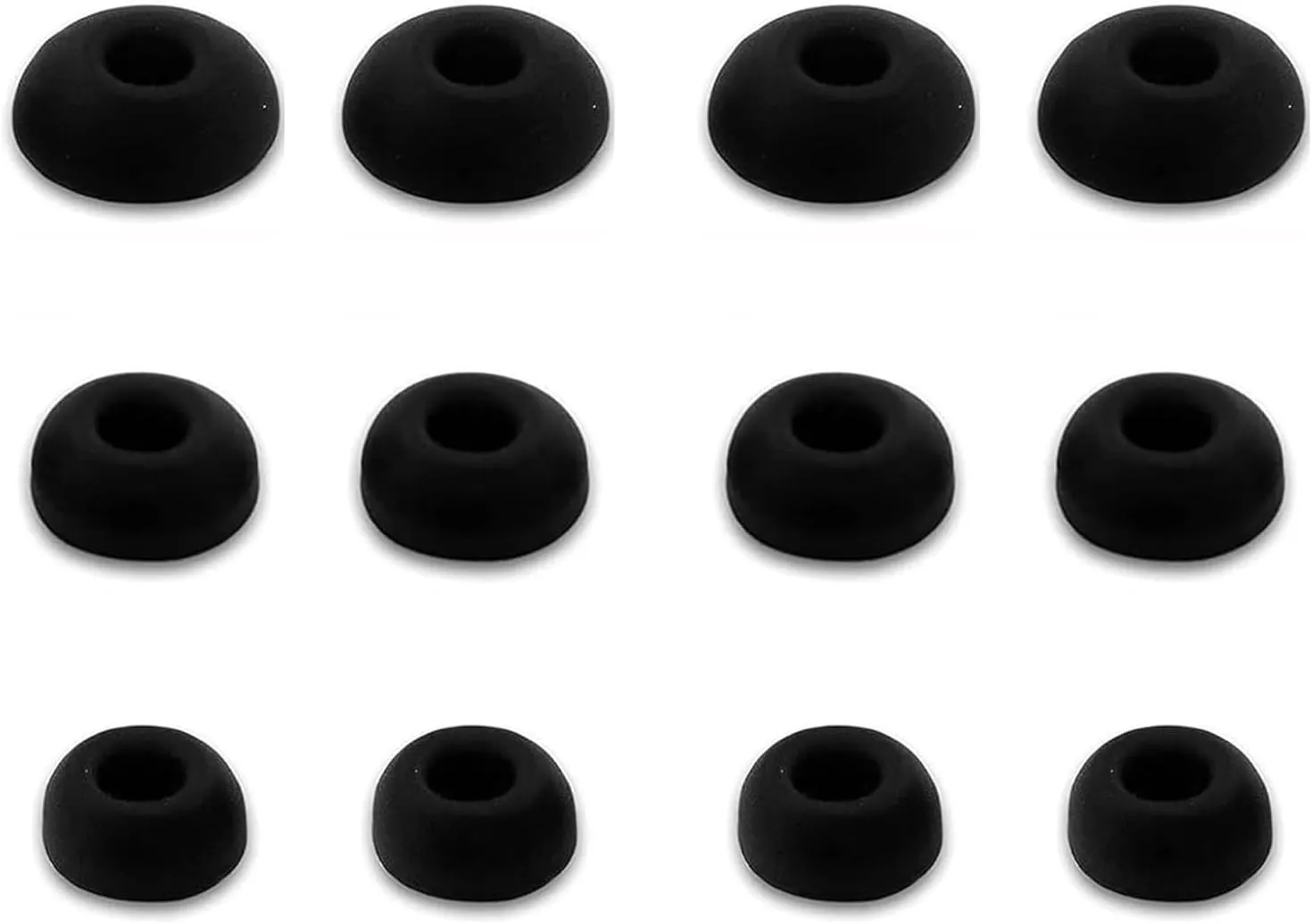 ALXCD Eartips Compatible with Bose New QuietComfort Earbuds, 6 Pairs S/M/L Sizes Soft Silicone Ear Tips Replacement Earbuds Tips, Compatible with Bose New QuietComfort Earbuds 2024 QC, Black sml