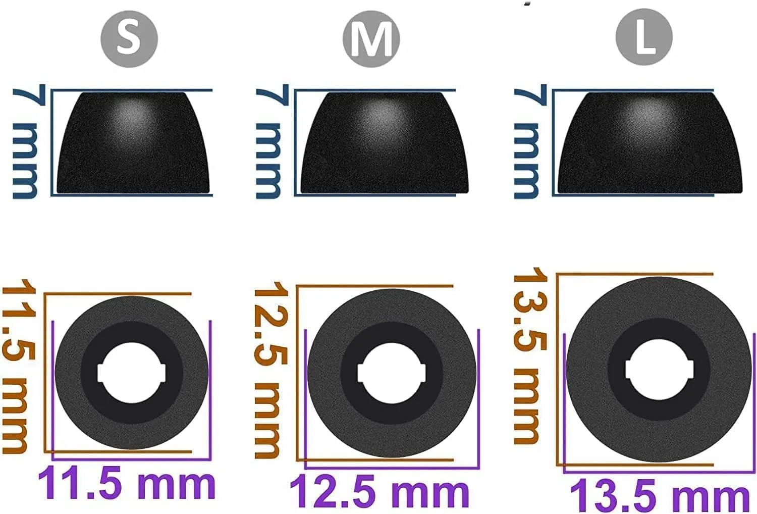 ALXCD Foam Eartips Compatible with Bose QuietComfort Ultra Earbuds, 6 Pairs S M L Sizes Soft Memory Foam Ear Tips, Compatible with Bose QC Ultra Earbuds 2023, Black sml