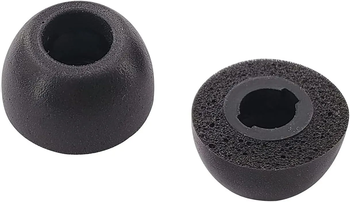 ALXCD Foam Eartips Compatible with Skullcandy Sesh Evo Indy Earbuds, SML 3 Sizes 3 Pairs Soft Memory Foam Ear Tips Earbuds Foam Tips, Compatible with Skullcandy Earbuds Sesh Evo Indy Evo, Black SML