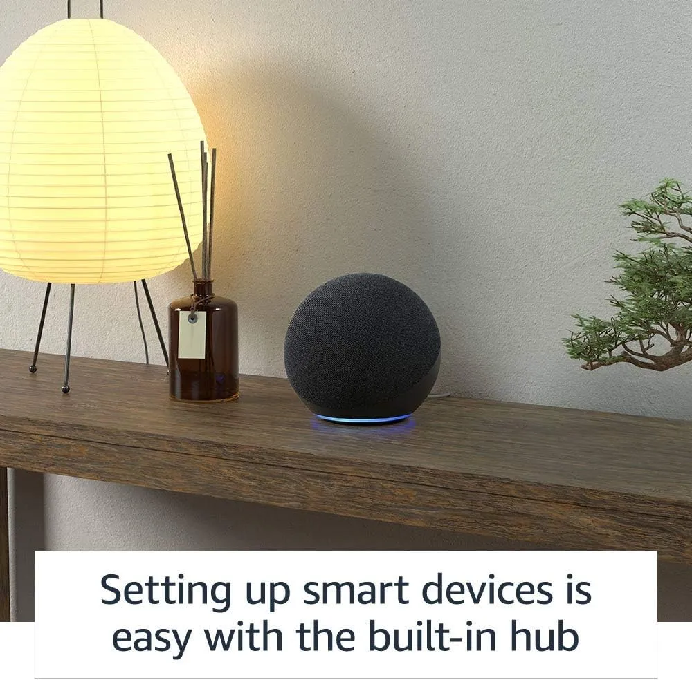 Amazon Echo (newest model), Alexa speaker with premium sound, Ideal for large bedrooms, living rooms and kitchens, Charcoal