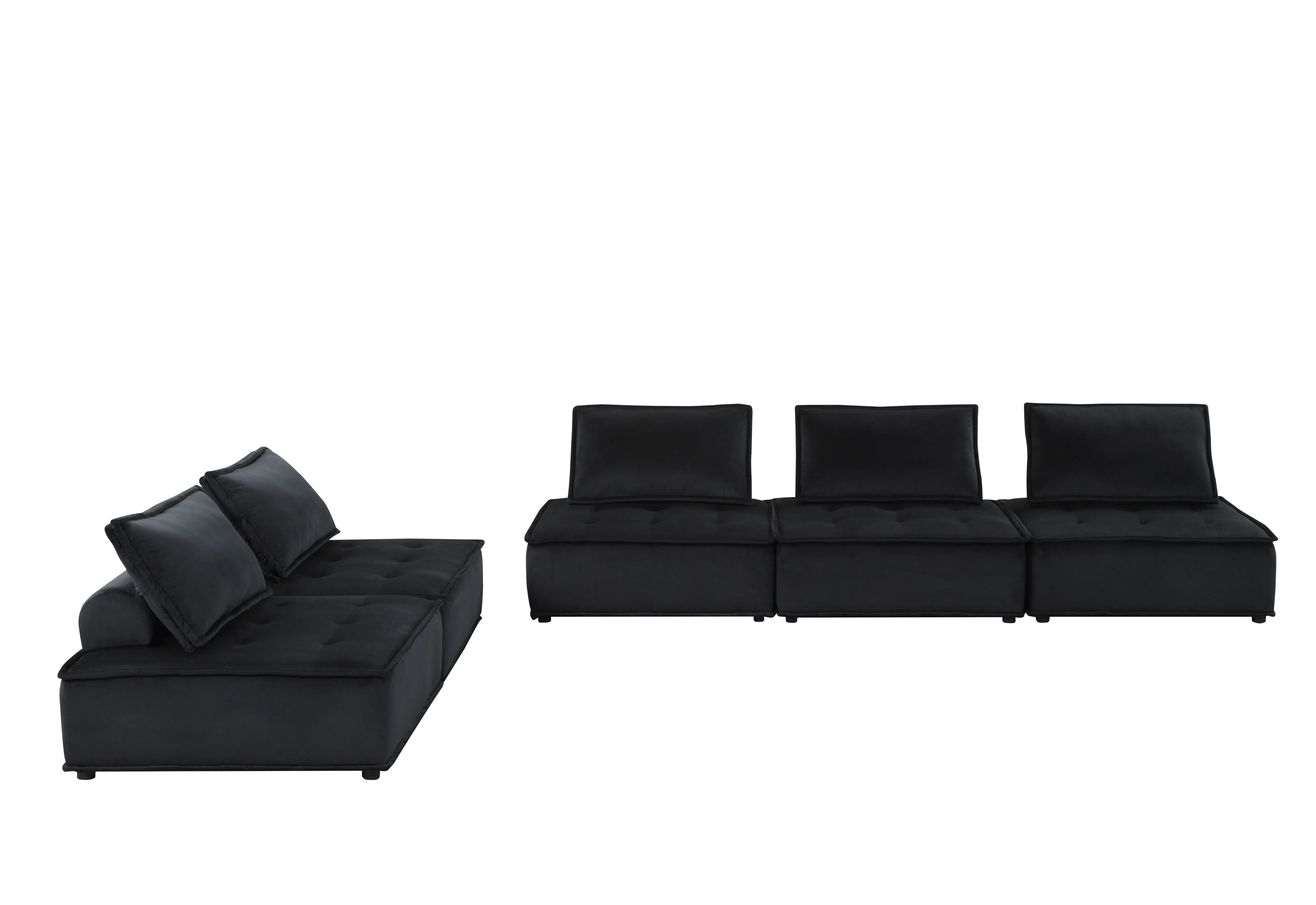 Anna - Velvet Modular Sofa by Couch.com
