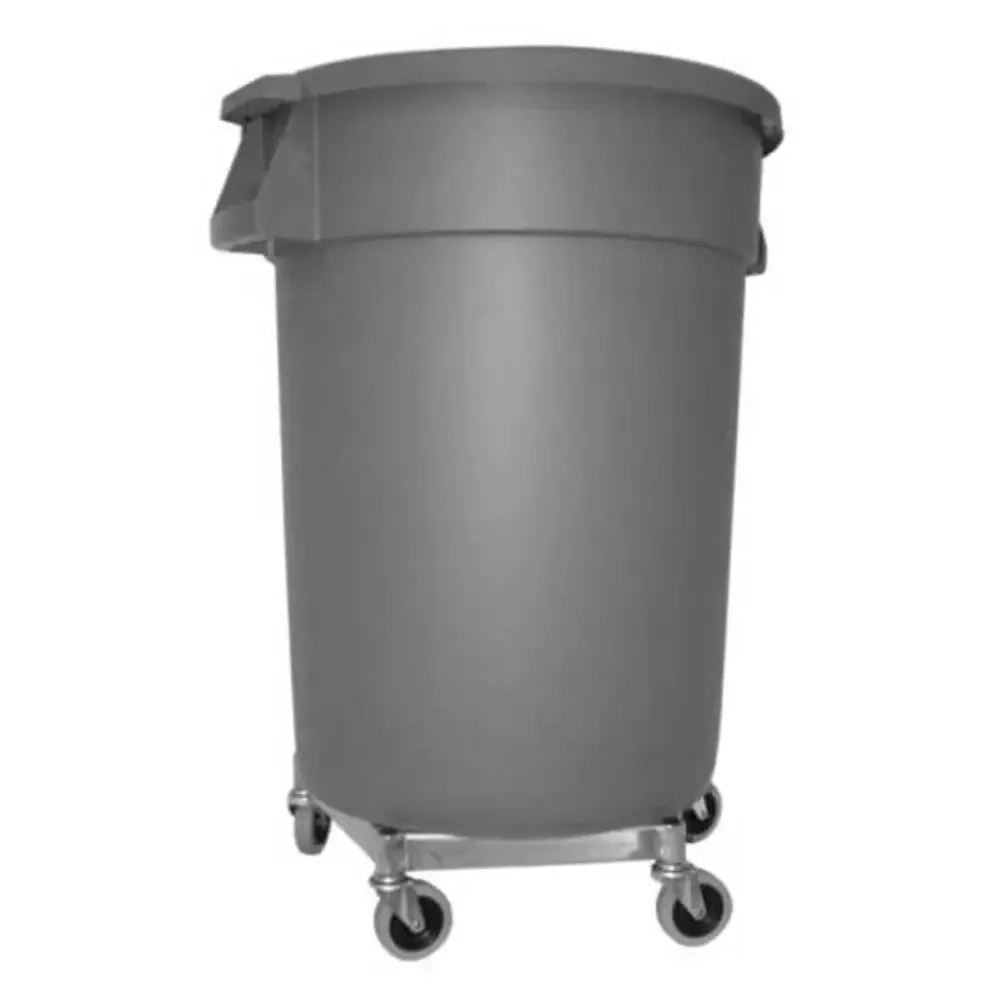 Bar Maid DOL-100, Metal Keg & Pail Dolly, 400 lbs. Load, Fits Most Trash Cans — 5 Casters.