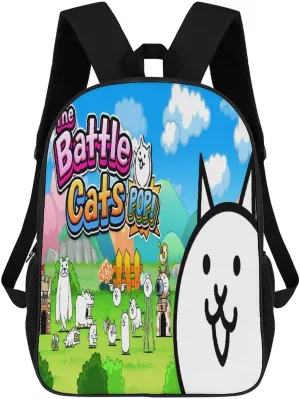 Battle-Cats Laptop Backpack, 17 Inch Extra Large Waterproof Women Business Men Sturdy Computer Bag