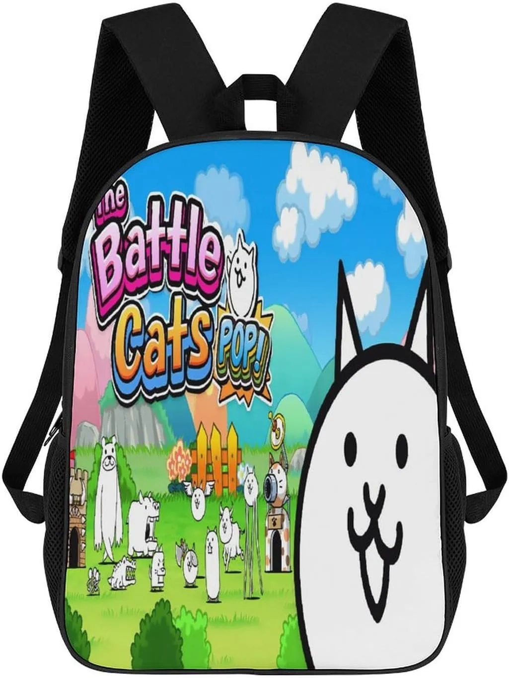 Battle-Cats Laptop Backpack, 17 Inch Extra Large Waterproof Women Business Men Sturdy Computer Bag