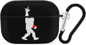 Bigfoot Holding Heart Funny Compatible with Airpod Pro Case Cute Protective Hard Cover with Keychain