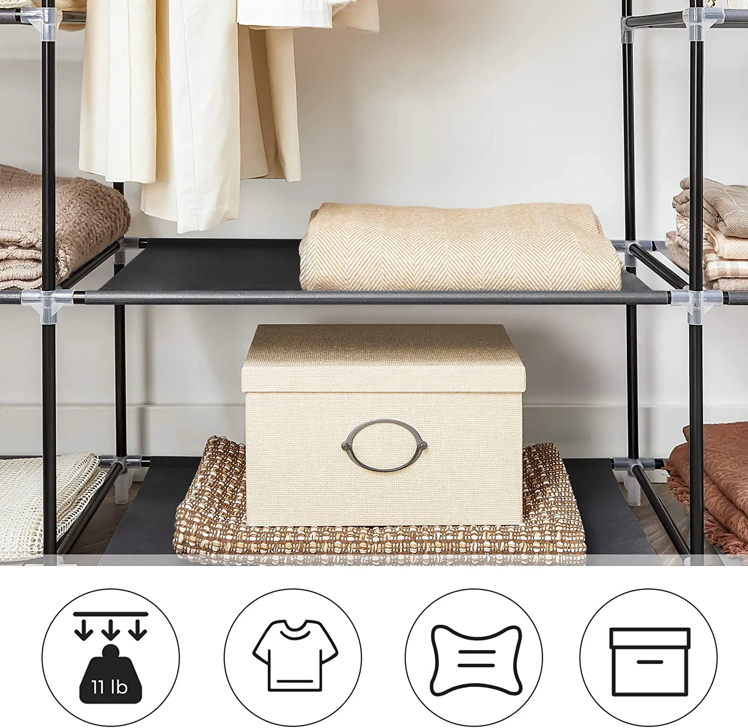 Black Portable Clothes Closet