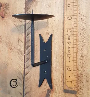 Black Wall Candleholder with Spike