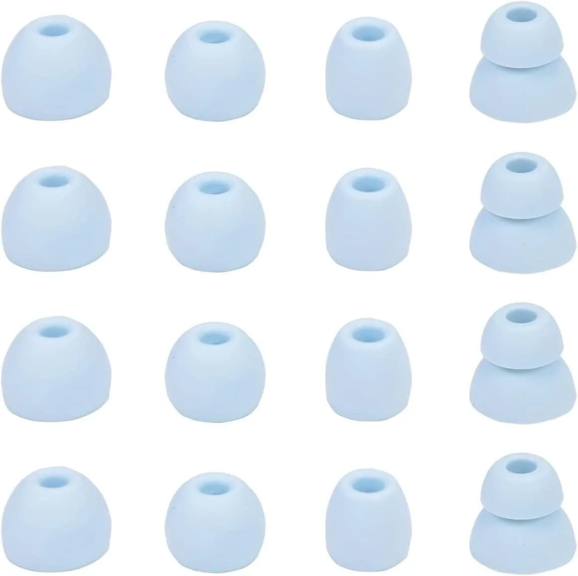 Blue Ear Tips Compatible with Beats Flex, Replacement Ear Buds Ear Cap Ear Plug Eartips for Beat s Flex Wireless Earbuds, 8 Pairs, Light Blue [Flex]