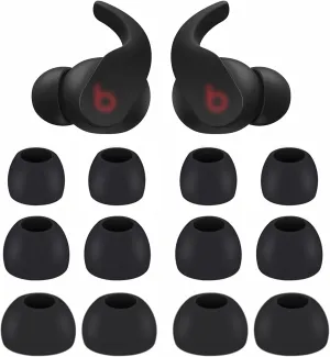 BLUEWALL Ear Tips Compatible with Beats Fit Pro Earbuds, S/M/L Sizes Soft Silicon Earbud Tips Replacement Eartips Compatible with Beats Fit Pro 6 Pairs Black