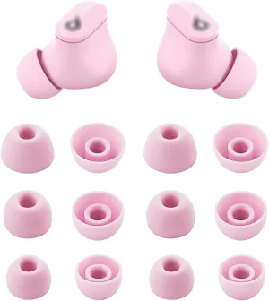 BLUEWALL Ear Tips Compatible with Beats Studio Buds Earbuds, S/M/L Sizes Soft Silicon Earbud Tips Replacement Eartips Compatible with Beats Studio Buds 6 Pairs Sunset Pink