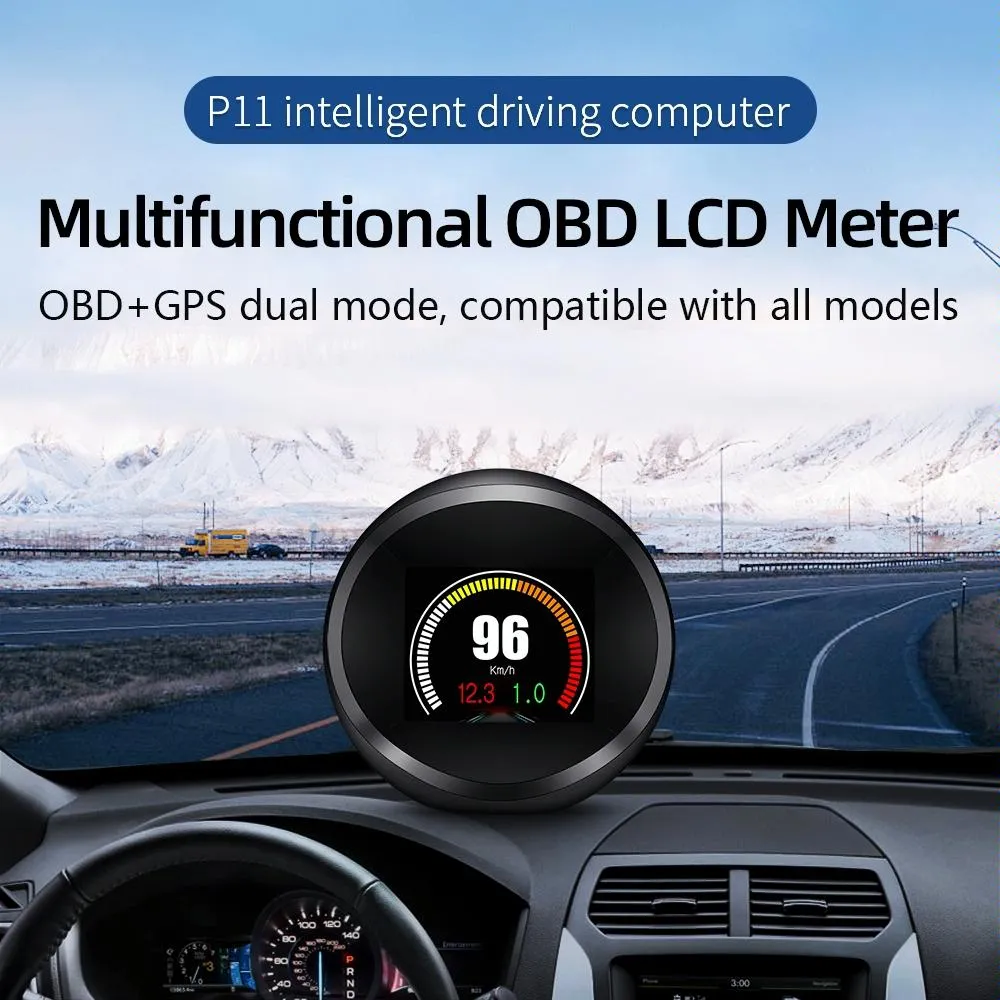 Car Hud Head Up Display Obd2   Gps Mode Water Temp Speed Voltage Fuel Speed Alarm