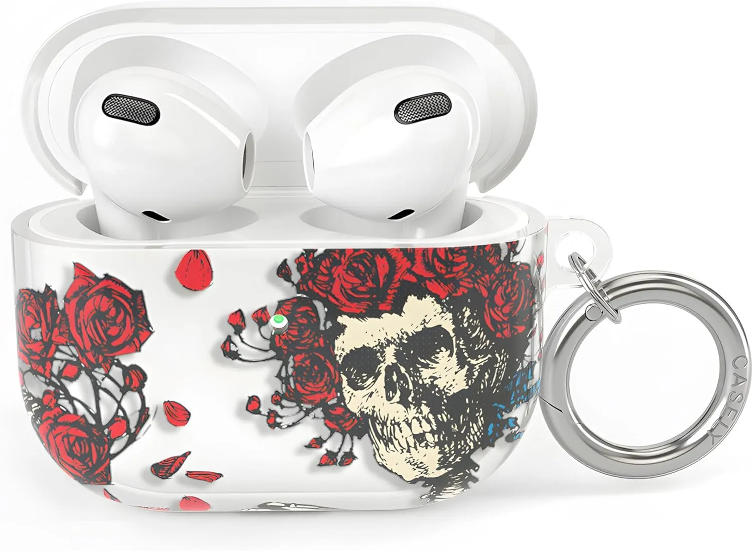 Casely AirPods 3 Case | Forever Grateful | Grateful Dead Skeleton Floral | Compatible with AirPods 3