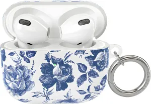 Casely AirPods 3 Case | Rose to Fame | Blue & White Rose Floral | Compatible with AirPods 3
