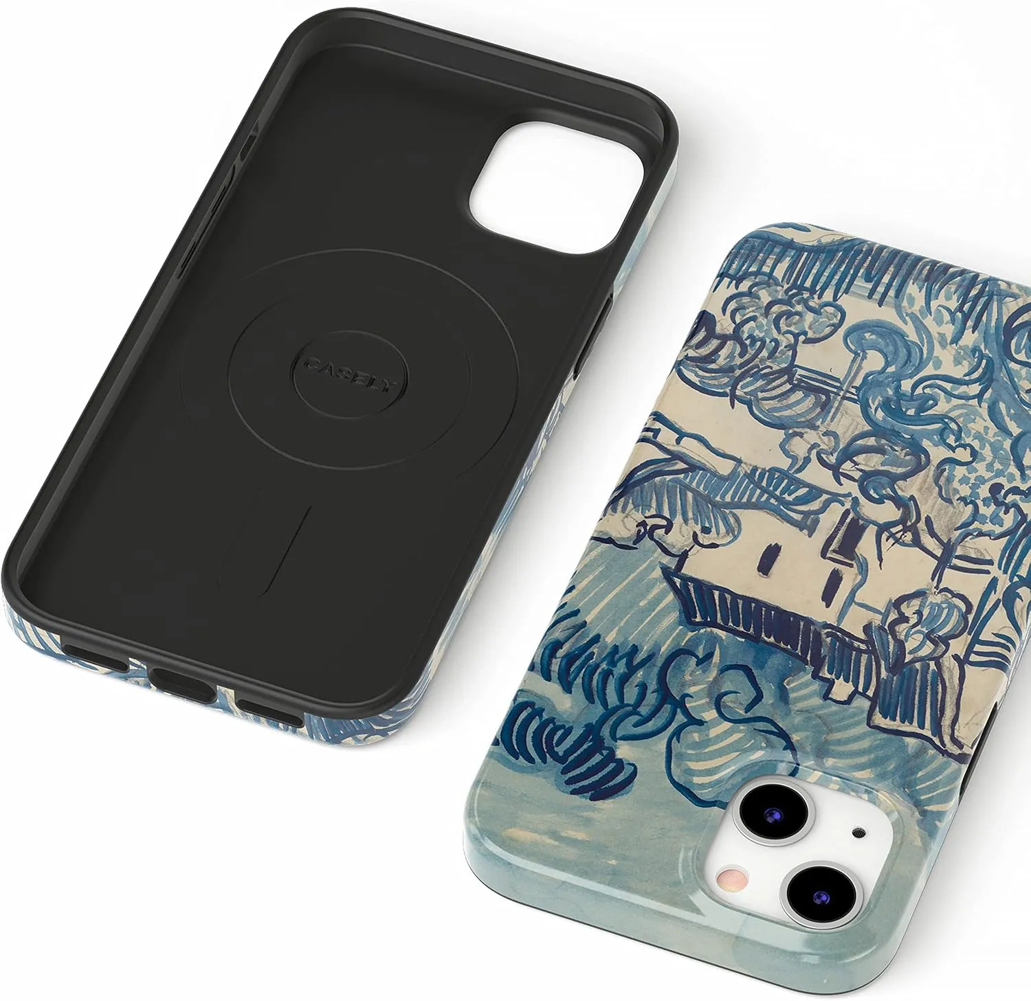 Casely iPhone 13 Case | Compatible with MagSafe | Van Gogh Landscape with Houses Phone Case