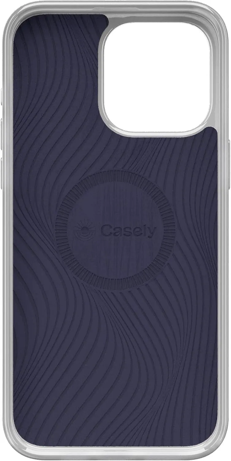 Casely iPhone 15 Pro Case | Full Bloom | Navy Floral | Classic Ultra Slim Case Design | Compatible with MagSafe and Action Button