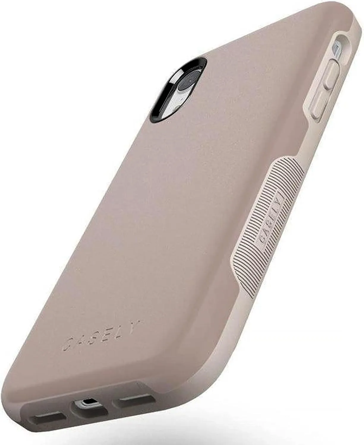 Casely iPhone XR Case | Taupe on Nude | Solid Beige Aesthetic Cream Case