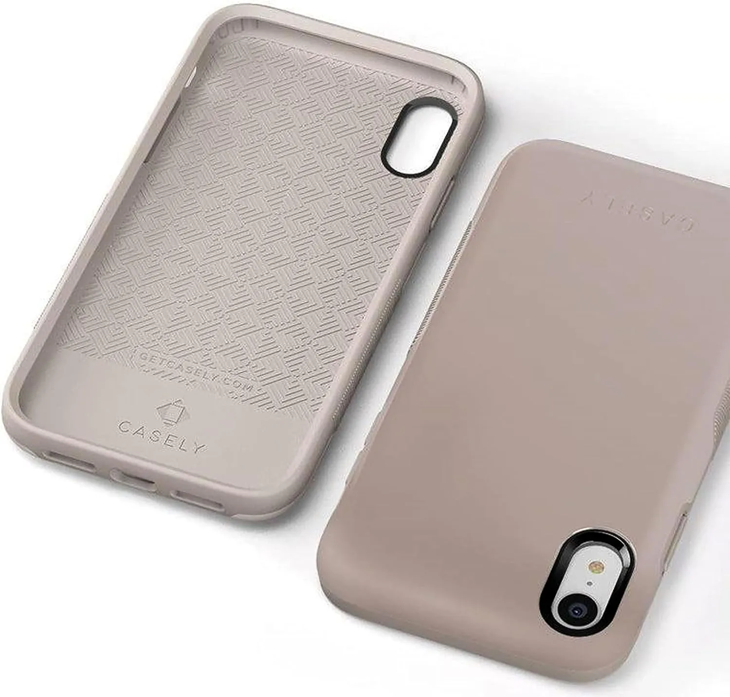 Casely iPhone XR Case | Taupe on Nude | Solid Beige Aesthetic Cream Case