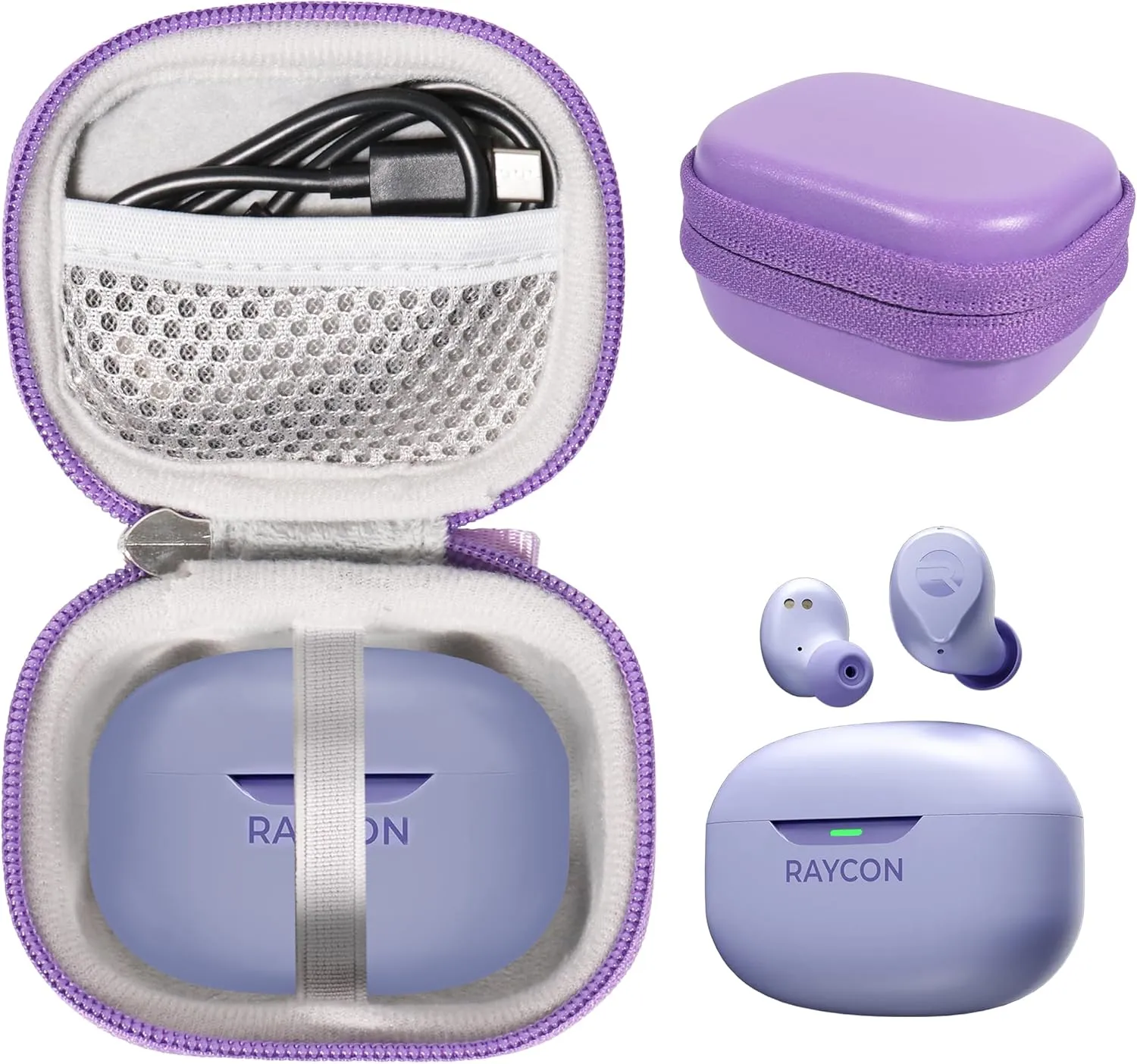 CaseSack Case for Raycon Everyday Earbuds (2024 Edition) - in-Ear Buds, Raycon Fitness Earbuds (Purple)