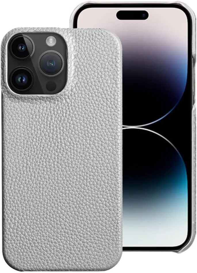 CLLDY Genuine Leather Phone Case for iPhone 13 14 Pro Max 12 Mini 11 12 Pro Max X XR XS Max 6 6S 7 8 Plus SE 2020 Back Cover,Gray,for iPhone SE 2 2020