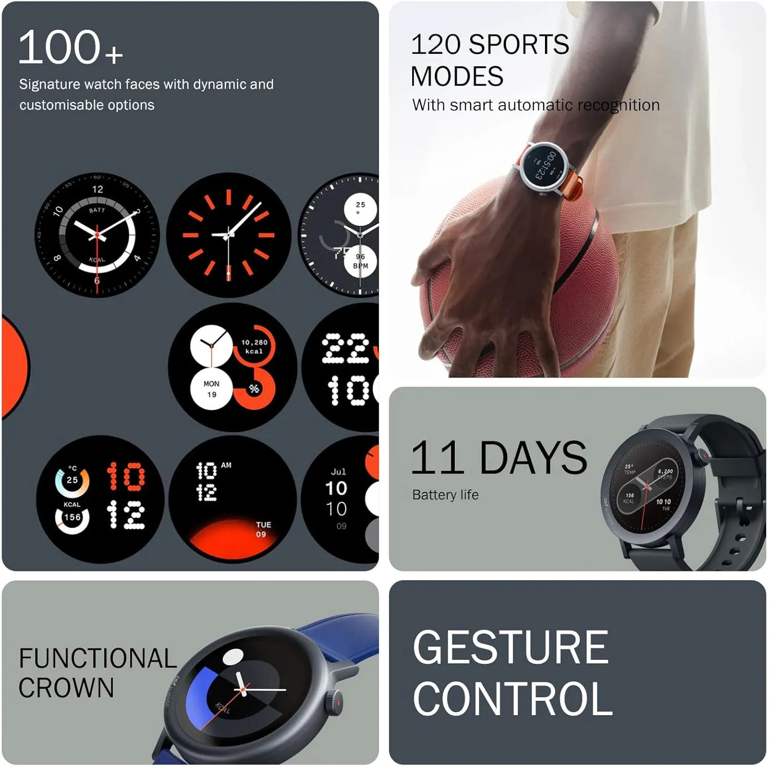 CMF Watch Pro 2 Smartwatch for Men Women, Fitness Tracker with Heart Rate, 1.32" SpO Monitoring,120 Sports Model,Bluetooth Calls with AI Noise Reduction, IP68 Waterproof GPS for Android IOS Dark Grey